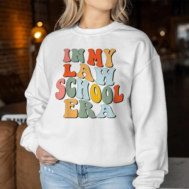In My Law School Era Future Lawyer Student School Groovy Women Sweatshirt Personalized Gifts