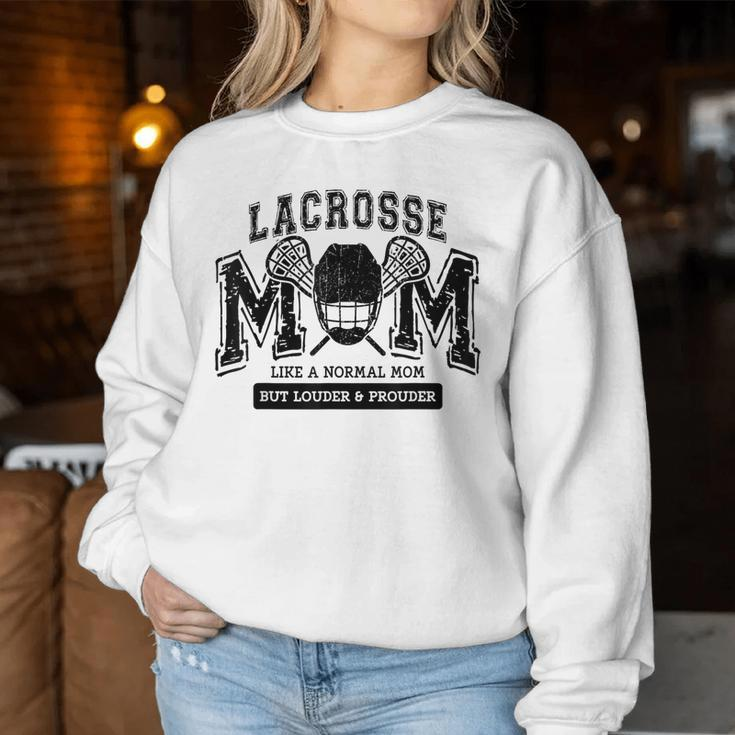 Loud Proud Lacrosse Mom Player Mama Family Cute Women Sweatshirt Funny Gifts