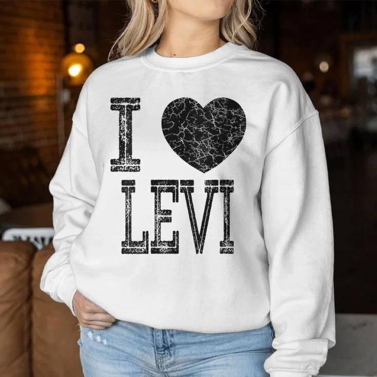 I Love Levi Valentine Boyfriend Son Boy Heart Husband Name Women Sweatshirt Funny Gifts