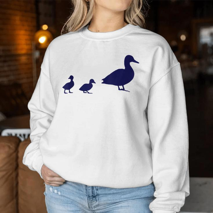 Mama Duck 2 Ducklings Animal Family B Women Sweatshirt Unique Gifts