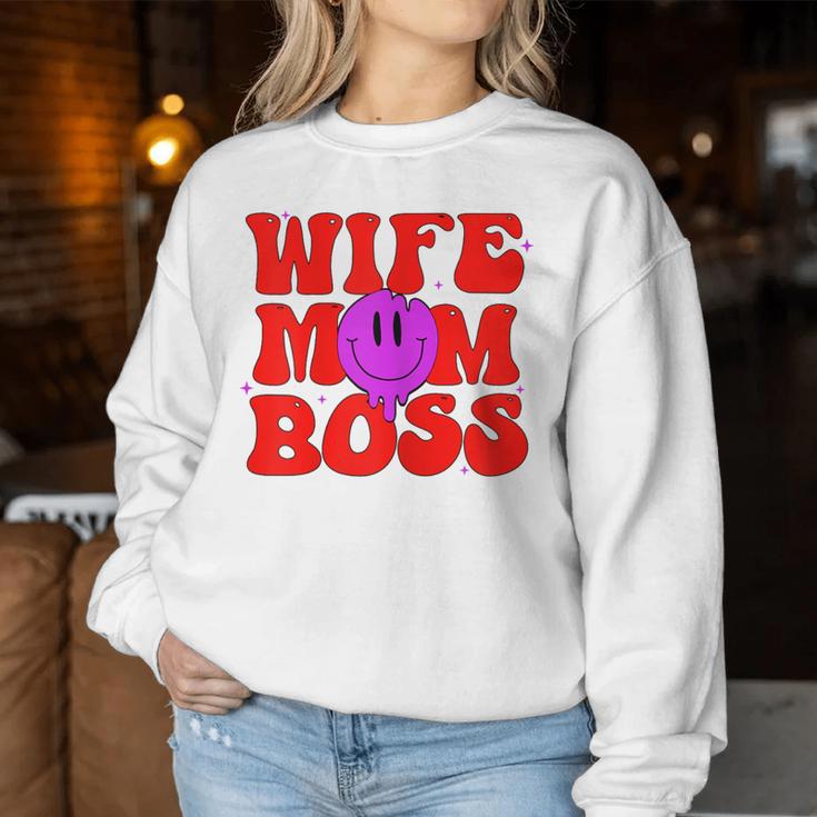 Mama Frau Boss Unschlagbar Mutterschaft Mama Leben Sweatshirt Frauen Lustige Geschenke