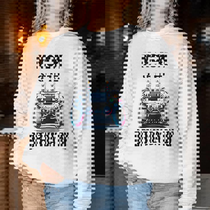 Matching Video Gamer Birthday Party Mom Of The Birthday Boy Women Sweatshirt Personalized Gifts