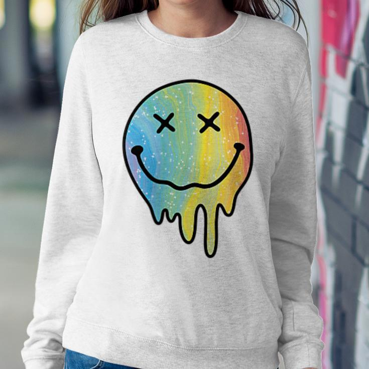 Melting Rainbow Smile Smiling Melted Dripping Face Women Sweatshirt Unique Gifts