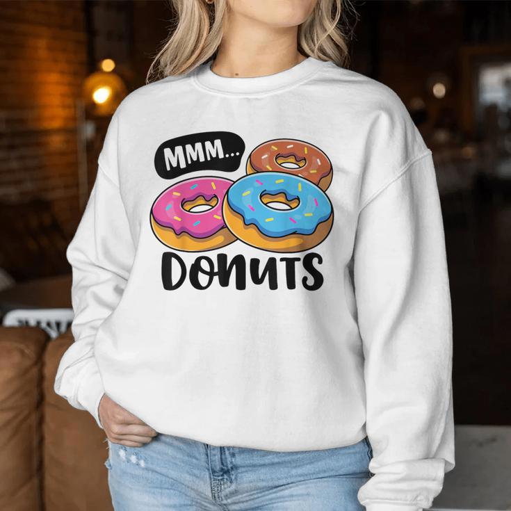 Mmm Donuts Donut Lover Girls Doughnut Squad Food Women Sweatshirt Unique Gifts