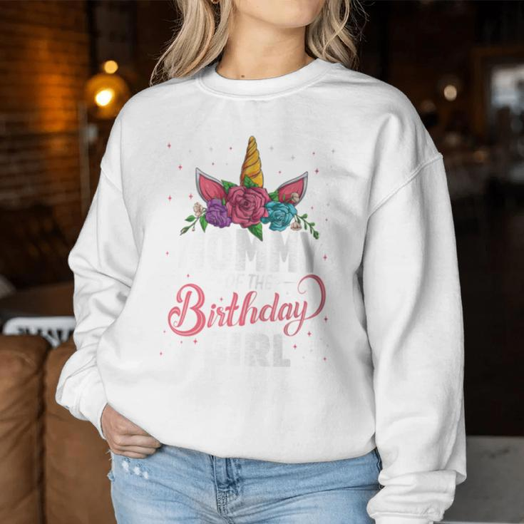 Mommy Of The Birthday Girl Unicorn Girls Family Matching Women Sweatshirt Unique Gifts