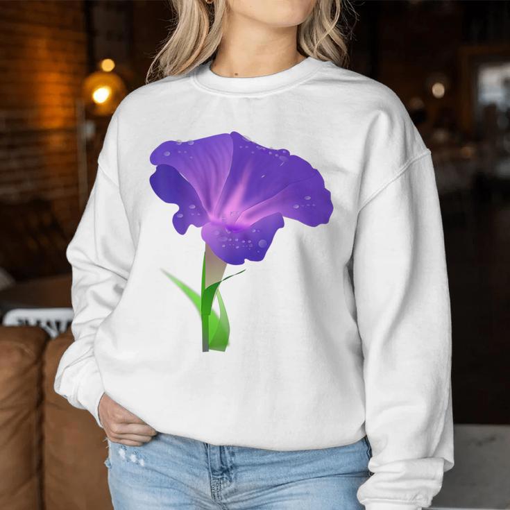 Morning Glory Flower Gardener Women Sweatshirt Unique Gifts