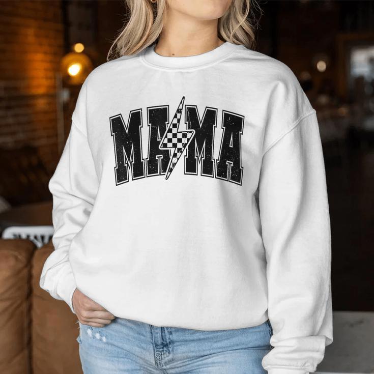 Racing Mom Race Mom Racer Race Checkered Mama Women Sweatshirt Unique Gifts