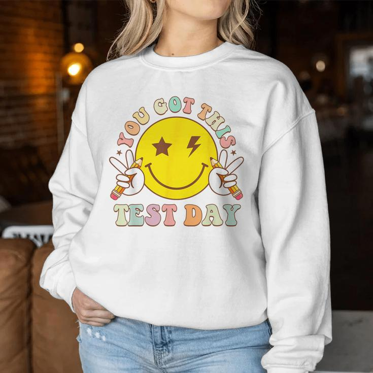 You Got This Motivational Testing Day Smile Face Teacher Kid Women Sweatshirt Unique Gifts
