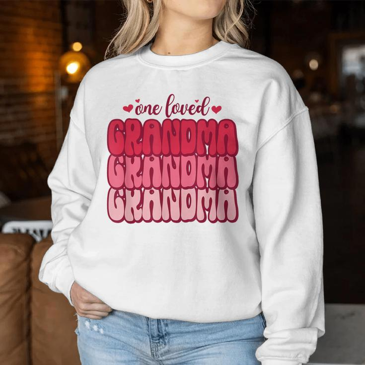 One Loved Grandma Valentines Day Grandmother Women Sweatshirt Unique Gifts