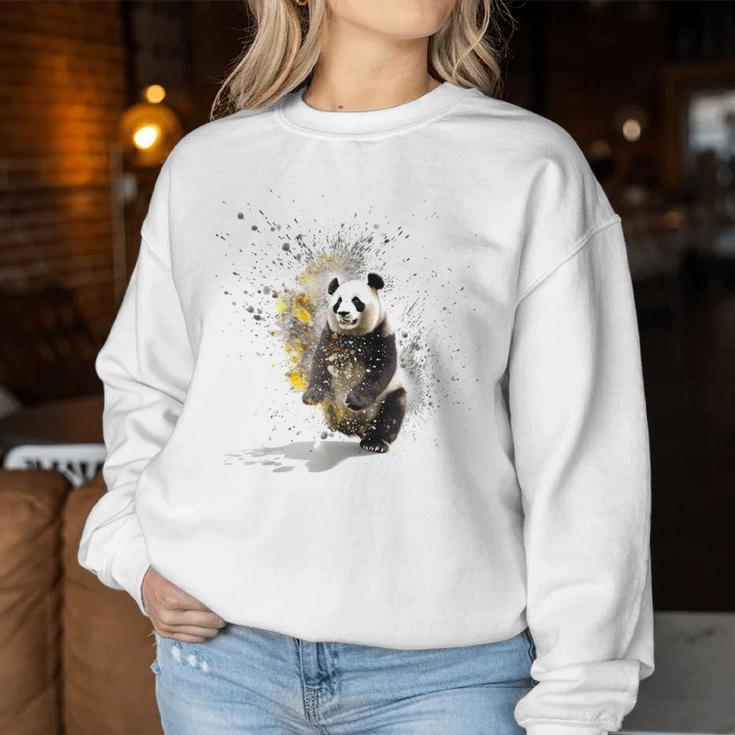 Panda Kunstwerk Tiermotiv Panda Sweatshirt Frauen Lustige Geschenke