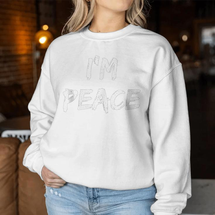 I Come In Peace I'm Peace Matching Couples Women Sweatshirt Funny Gifts