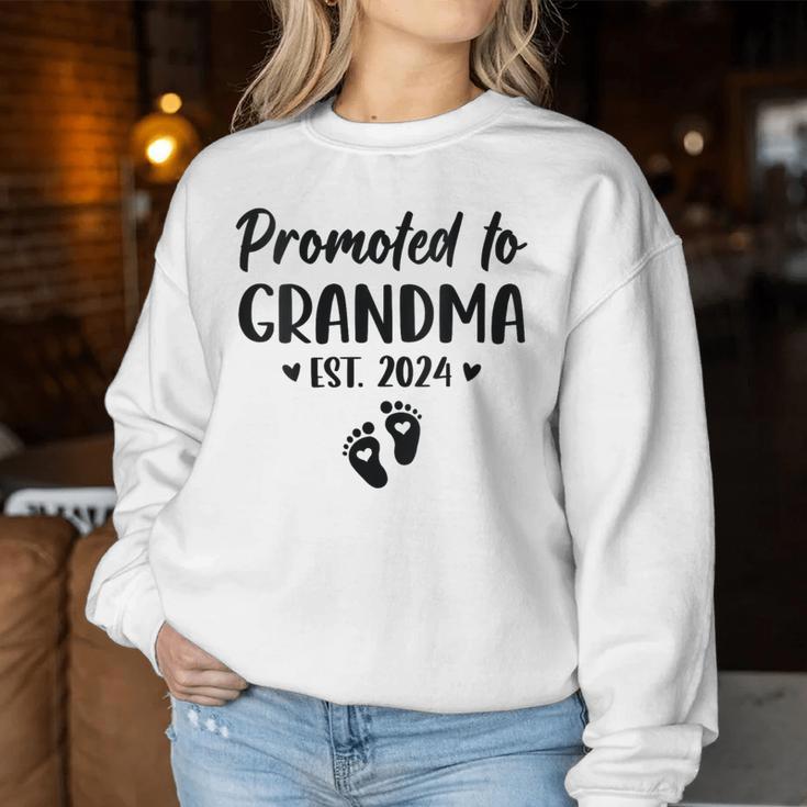 Promoted To Grandma Est 2024 New Grandma Grandmother Women Sweatshirt Unique Gifts