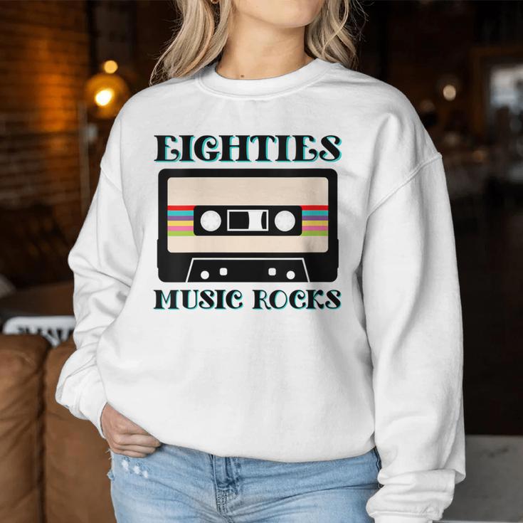 Retro 80S Eighties Music Rocks Cassette Tape Vintage Band Women Sweatshirt Unique Gifts