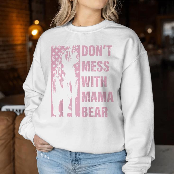 Retro Don't Mess With Mama Bear Lustiger Muttertag Raglan Sweatshirt Frauen Lustige Geschenke