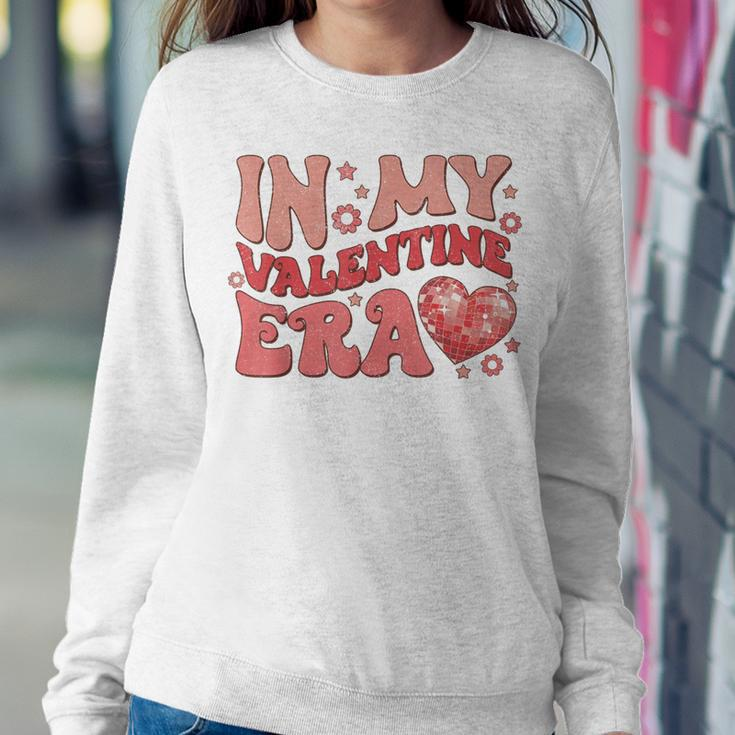 Retro Groovy In My Valentine Era Valentine Day Girls Women Sweatshirt Funny Gifts