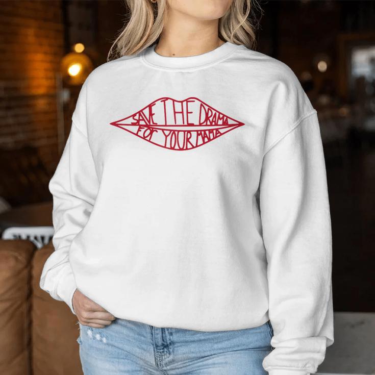 Save The Drama For Your Mama – Lustiges Retro-Geschenk Der 90Er Jahre Raglan Sweatshirt Frauen Lustige Geschenke