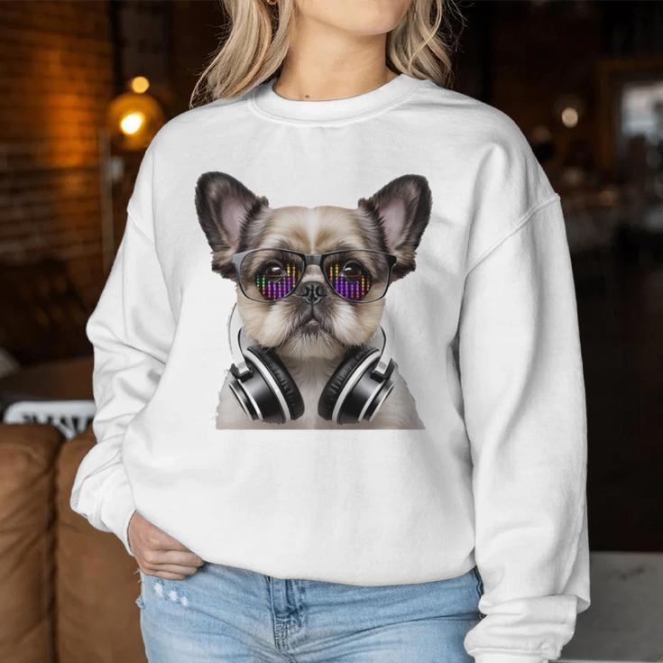 Shih Tzu Deejay Cool Dj Hundeliebhaber Shih Tzu Mama Papa Sweatshirt Frauen Lustige Geschenke