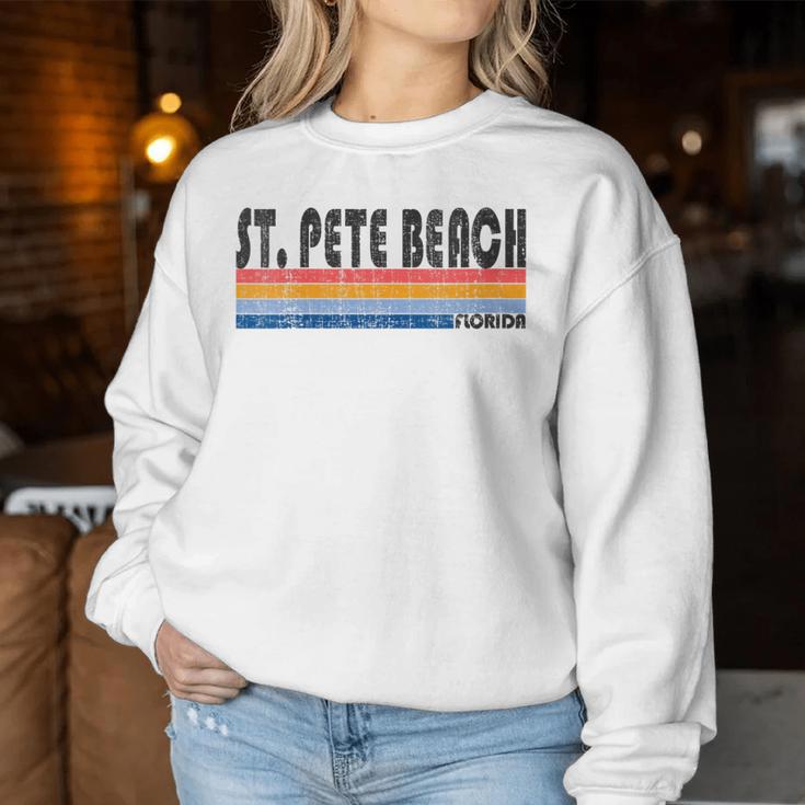 Show Your St Pete Beach Fl Hometown Pride With This Retro Women Sweatshirt Unique Gifts