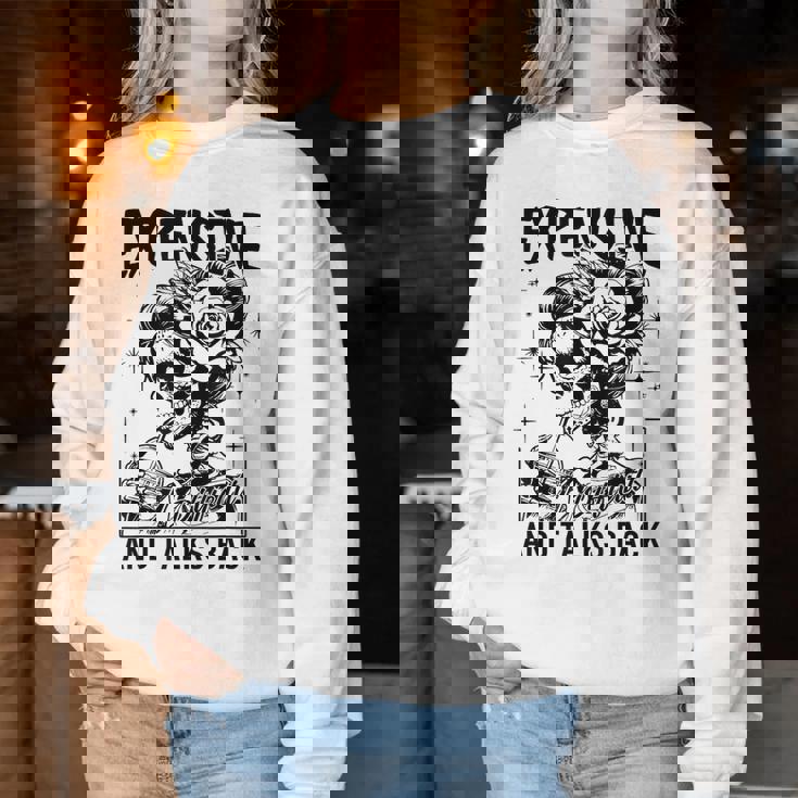 Skeleton Expensive Difficult And Talks Back Mother's Women Sweatshirt Personalized Gifts