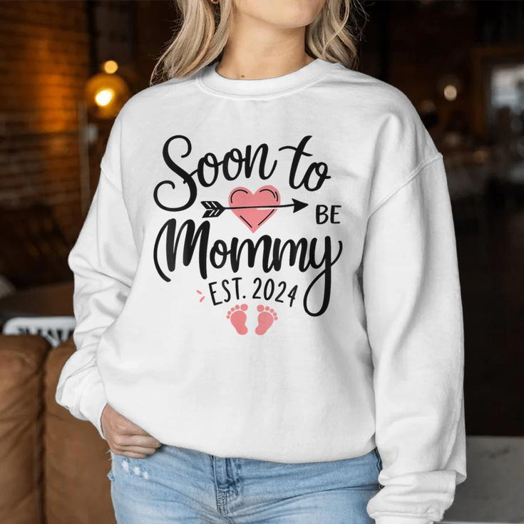 Soon To Be Mommy 2024 For Mom Pregnancy Announcement Women Sweatshirt Personalized Gifts