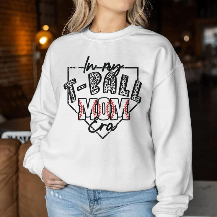 In My T-Ball Mom Era T-Ball Ball Mama Mother Leopard Print Women Sweatshirt Unique Gifts