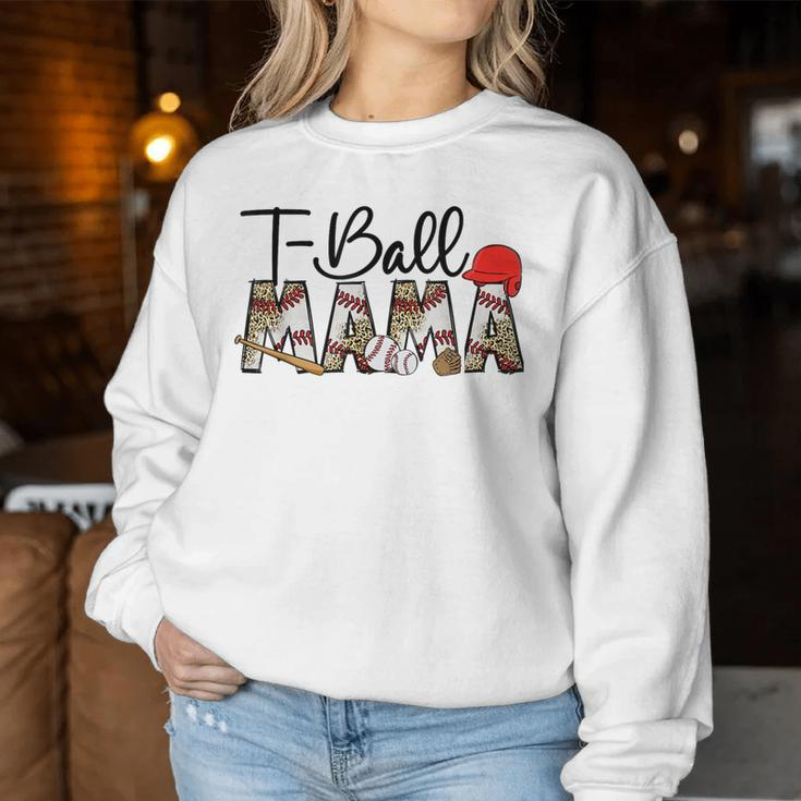 T Ball Mom Leopard Mother's Day Mama Ball Sport Player Women Sweatshirt Unique Gifts