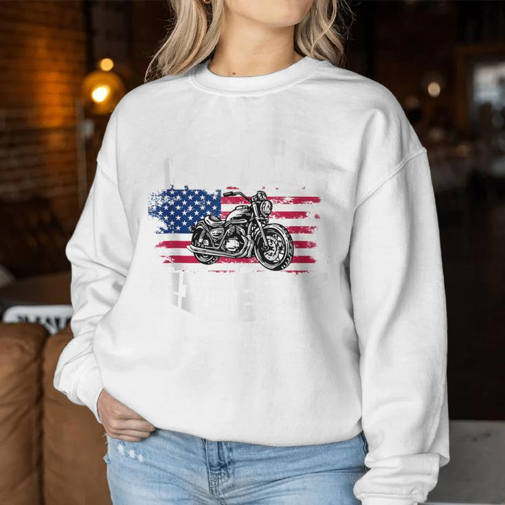 Us American Flag Biker MotorcycleFor Women Women Sweatshirt Unique Gifts