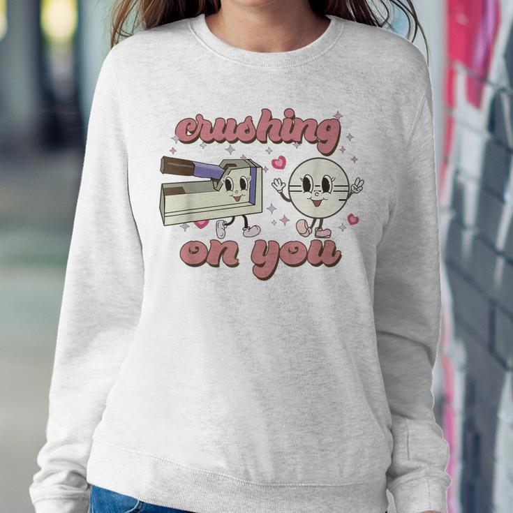 Valentines Day Nurse Crushing On You Peds Picu Rn Aid Rn Women Sweatshirt Unique Gifts