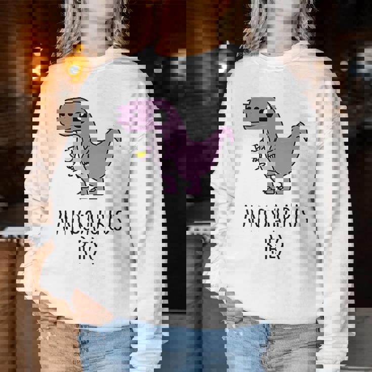 Vinosaurus Rex Dino Dinosaur Wine Wine Am Pm Fun Sweatshirt Frauen Lustige Geschenke