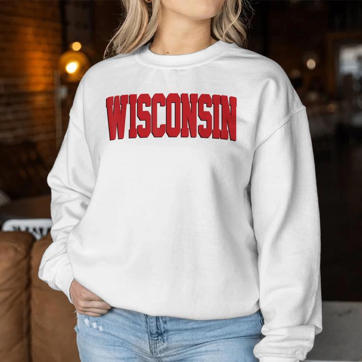 Vintage Wisconsin Wisconsin Red Retro Wisconsin Women Sweatshirt Unique Gifts