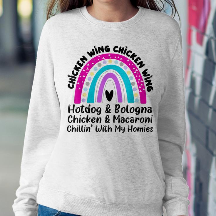 Viral Chicken Wing Chicken Wing Hot Dog Bologna Song Lyric Women Sweatshirt Unique Gifts