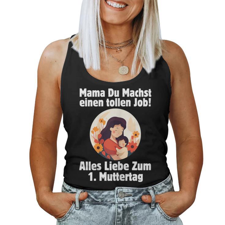 1 Muttertag Mama Du Machst Einen Tollen Job Baby Junge Tank Top Frauen