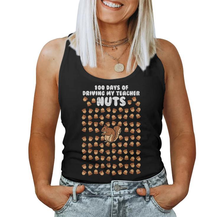100 Days Driving My Teacher Nuts Squirrel 100Th Student Women Tank Top