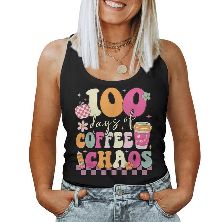100 Days Of School Coffee Lover 100Th Day Of School Teacher Women Tank Top