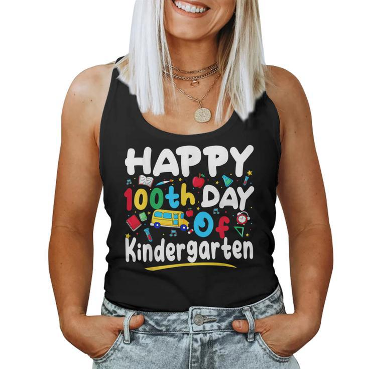 100 Days Of School Teacher 100Th Day Of Kindergarten Women Tank Top