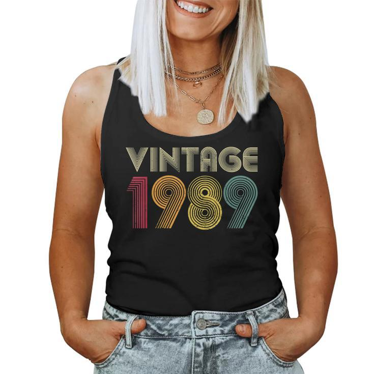 31Th Birthday Vintage 1989 Retro Mom Dad Women Tank Top