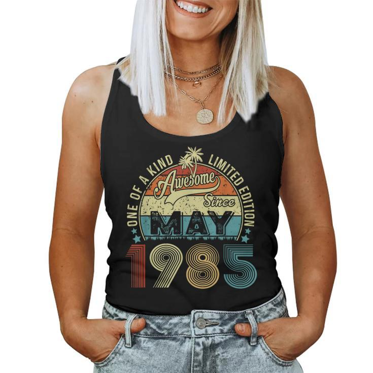 39 Years Old Vintage May 1985 39Th Birthday Women Women Tank Top