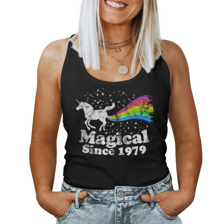 40Th Birthday Magical Farting Unicorn Rainbow 1979Women Tank Top