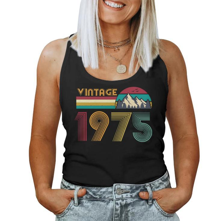 49Th Birthday 49 Years Old Retro Vintage 1975 Women Tank Top