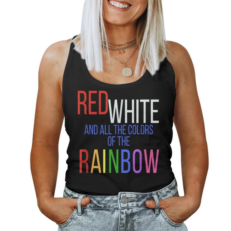 4Th Of July Gay Pride Rainbow America Equal Rights Women Tank Top