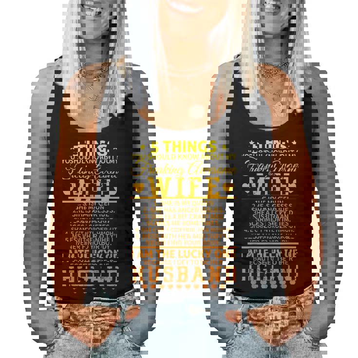 5 Things You Should Know About My Wife Husband Women Tank Top 5 Things You Should Know About My Wife Husband Women Tank Top