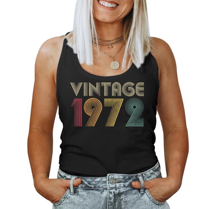 50Th Birthday For 1972 Vintage Retro Best Of Women Tank Top