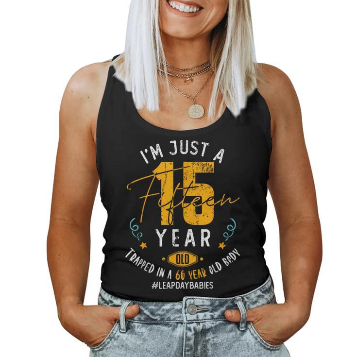 60 Years Old Leap Year Birthday 15 Leap Day Women Tank Top