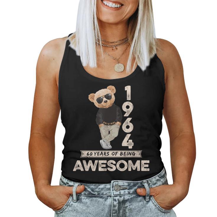 60Th Birthday 1964 Original Awesome Teddy Bear Women Tank Top