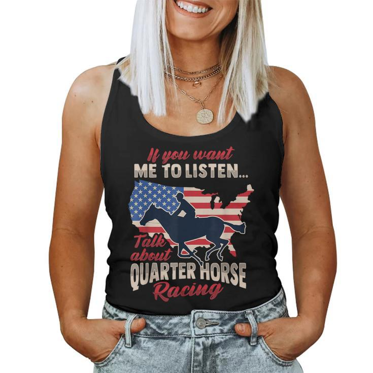 American Quarter Horse Racing For Quarter Horse Rider Women Tank Top