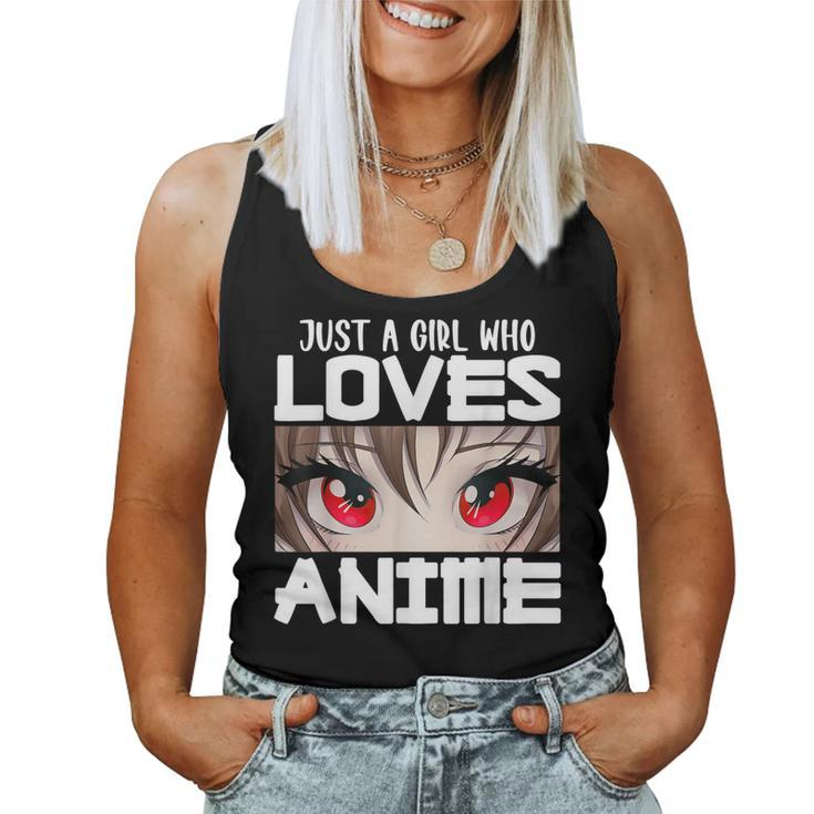Anime For Girls Just A Girl Who Loves Anime Women Tank Top