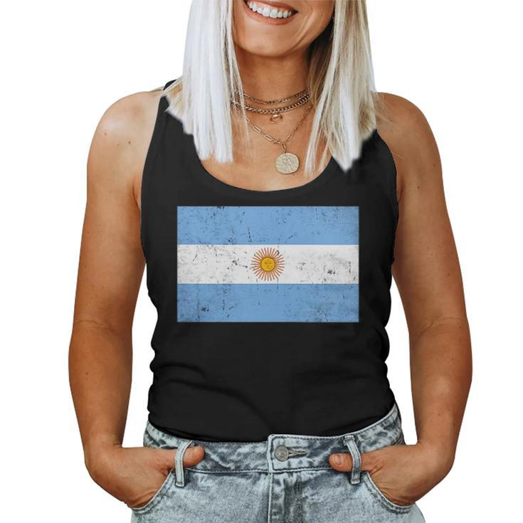 Argentina Flag Argentinian Argentine Athletics Vintage Women Tank Top