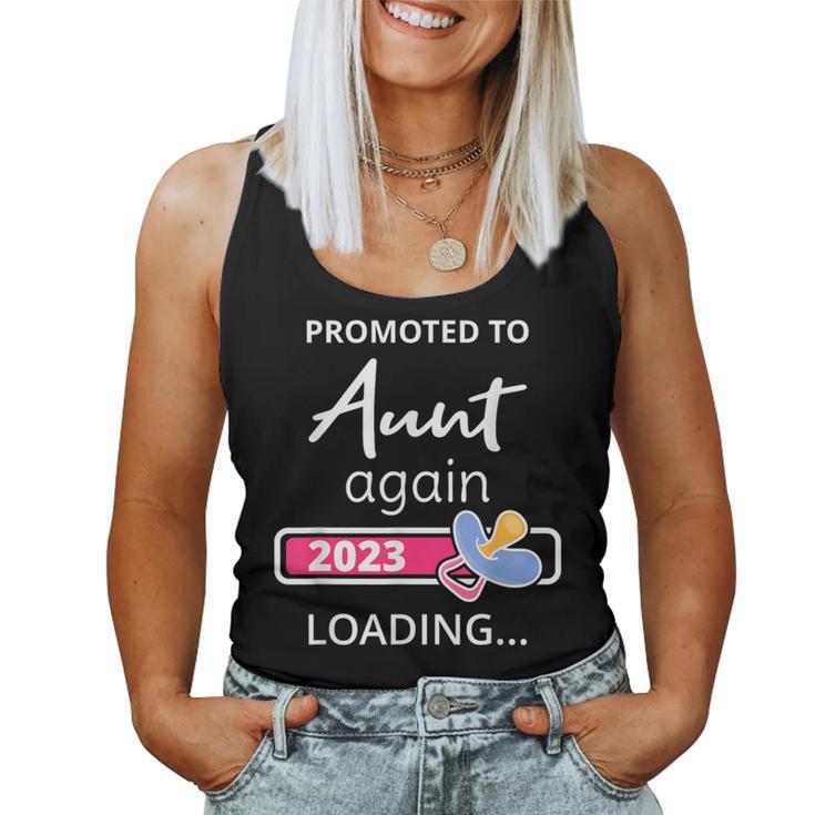 Aunt Again 2023 Loading New Auntie To Be Promoted To Aunt Women Tank Top