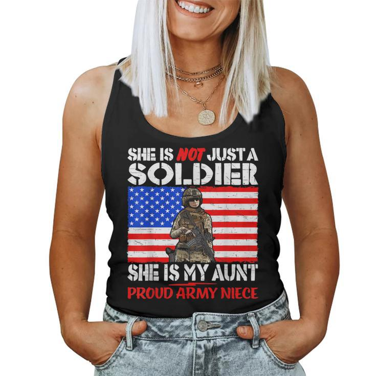 My Aunt Is A Soldier Hero Proud Army Niece Military Family Women Tank Top