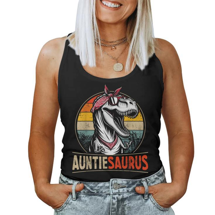 Auntiesaurus Dinosaur For Aunt Or Auntie Matching Family Women Tank Top